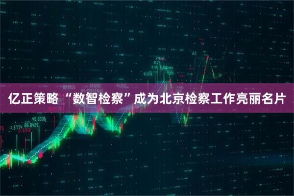 亿正策略 “数智检察”成为北京检察工作亮丽名片